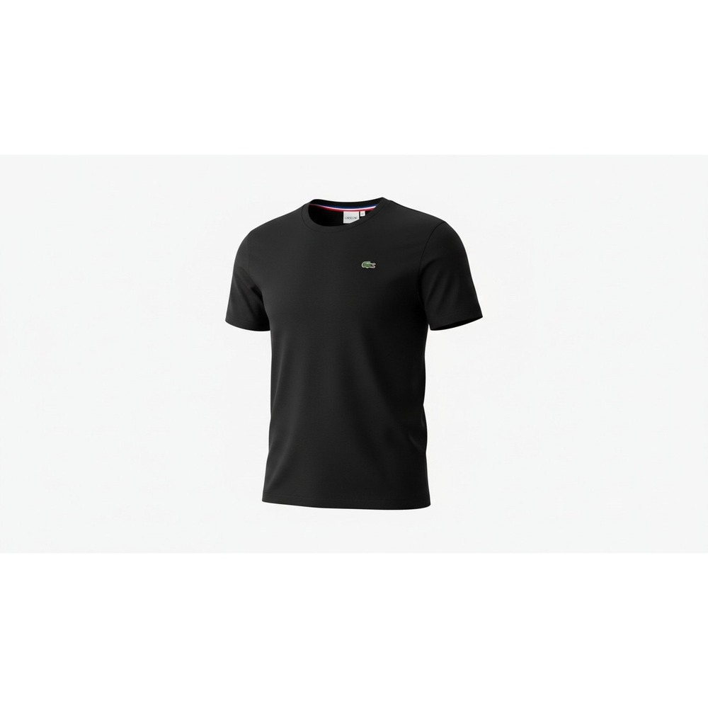 Lacoste L!VE T-Shirt Mens 7 XL Black Short Sleeve Crocodile Logo Tee